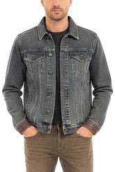 Denim Jacket with contrast color details - Ithaca