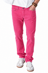Barfly Slim Corduroy Pants - Raspberry Sorbet