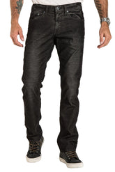 Barfly Slim Corduroy Pants in Black