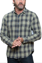 WOVEN PLAID SHIRT IN GREY TINT