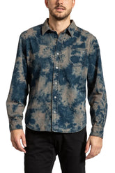 Tie-Dye Button Down Woven Shirt in Houston