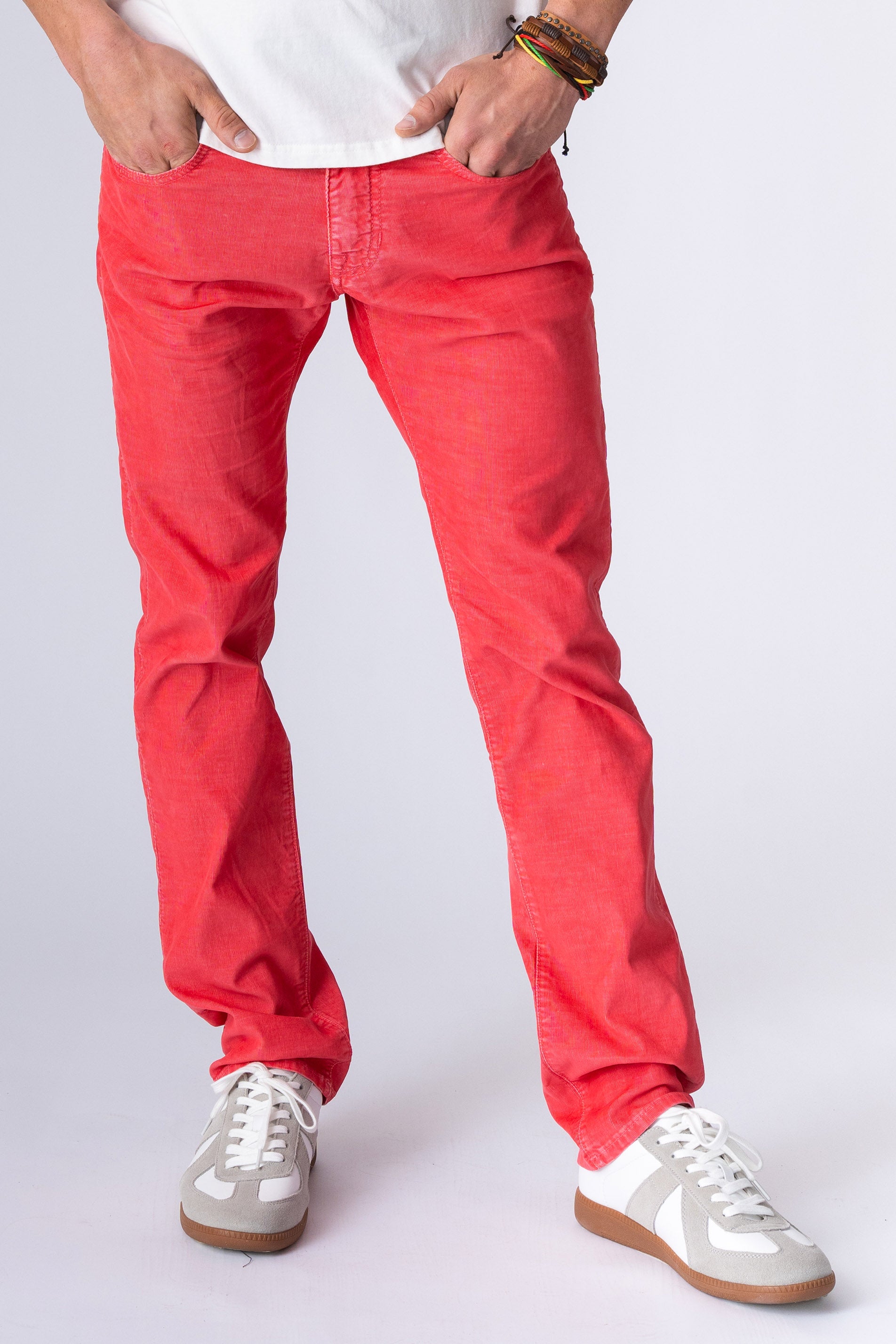 BARFLY SLIM CORDUROY IN ROCOCCO RED