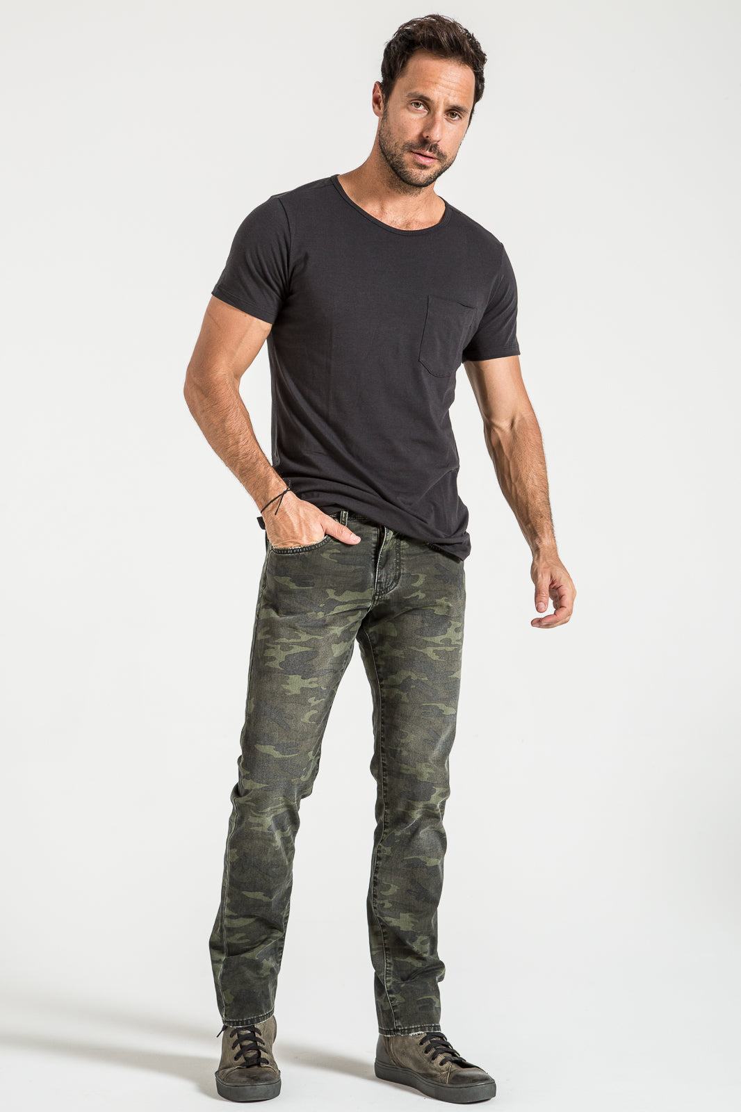 BARFLY SLIM JEANS IN ARMY CAMO