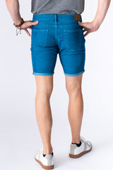 ROLL UP CORD SHORTS - INK BLUE