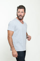 KNITTED SHORT SLEEVES T-SHIRT IN HEATHER