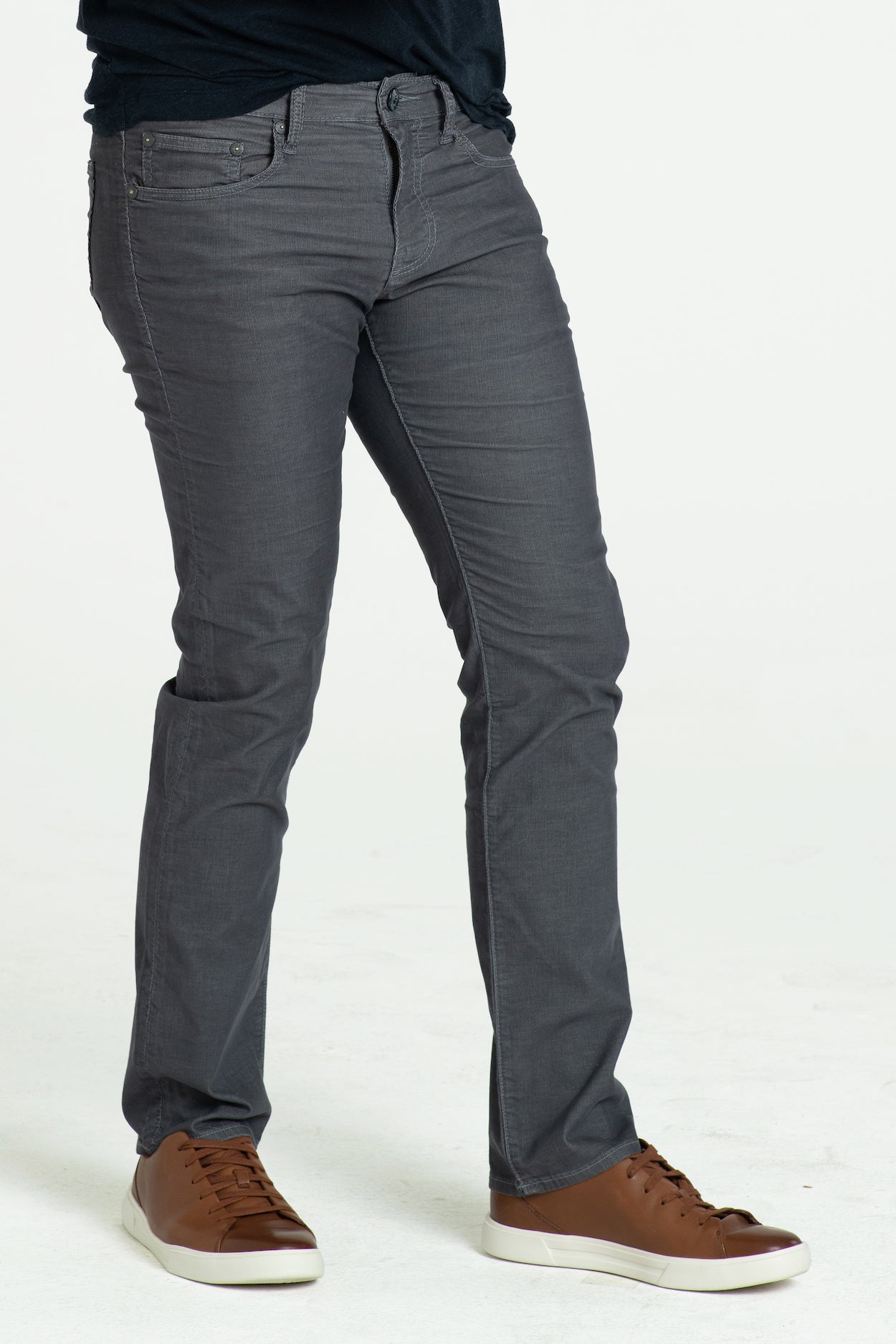 BARFLY SLIM CORD PANTS IN STORM