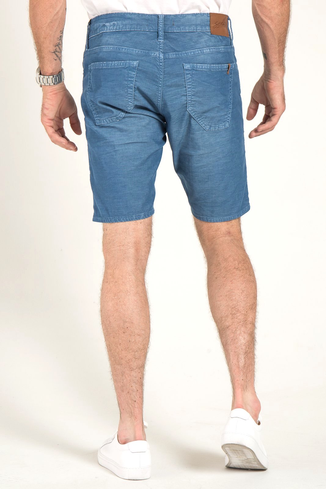 ROLL UP CORD SHORTS IN ATRIUM BLUE