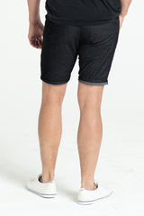 ROLL UP CORD SHORTS IN ONXY